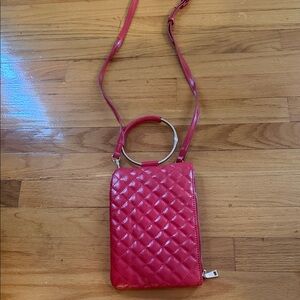 INC International Concepts Red Quilted Crossbody Bag